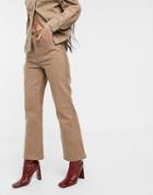 Asos White Denim And Cord Mixed Panel Jean-brown