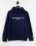 Abercombie & Fitch Hoodie In Navy