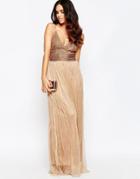 A Star Is Born Cami Maxi Dress With Embellished Detail - Nude