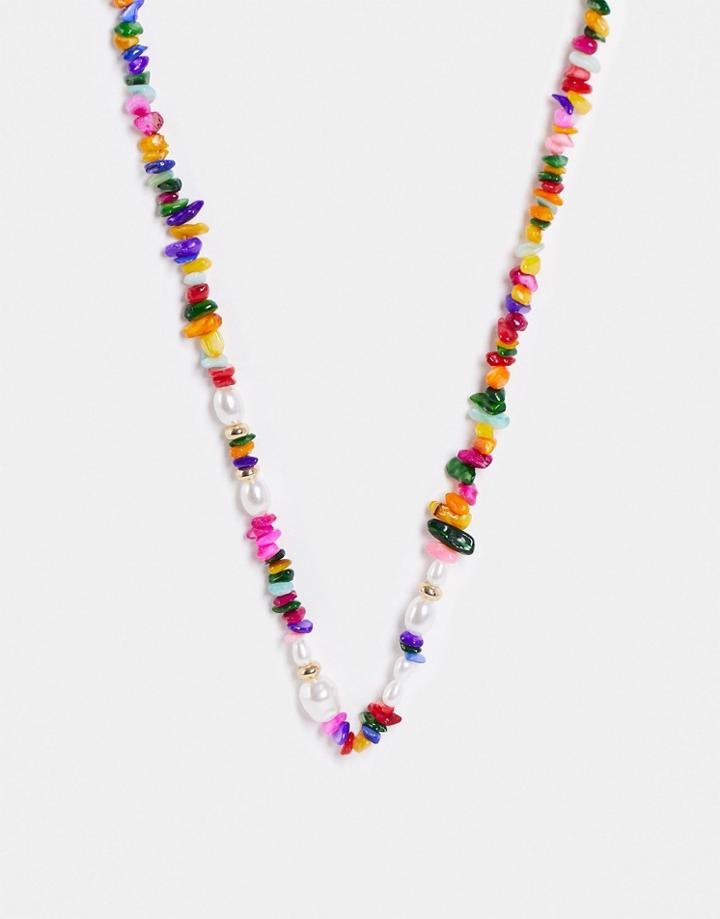 Pieces Mixed Gemstone Necklace In Multi