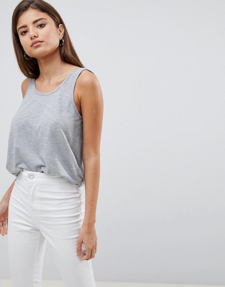 Noisy May Scoop Back Tank - Gray