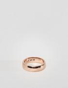Icon Brand Band Ring In Rose Gold - Gold