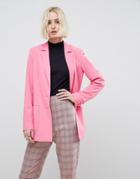 Asos Design Mansy Pop Pink Blazer - Pink