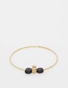 Mirabelle Brass Bangle With Glass Beads