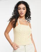 Nobody's Child Cotton Knit Cami Top In Lemon Yellow - Yellow