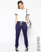 Asos Tall Lightweight Joggers With Contrast Tie - Gray Marl