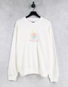 Reebok Classics Summer Graphic Long Sleeve T-shirt In Cream-white