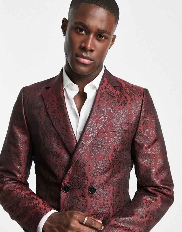 Bolongaro Trevor Velvet Floral Blazer-black