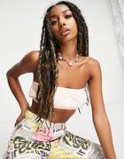 Nike Air Pique Bandeau Top In Pink