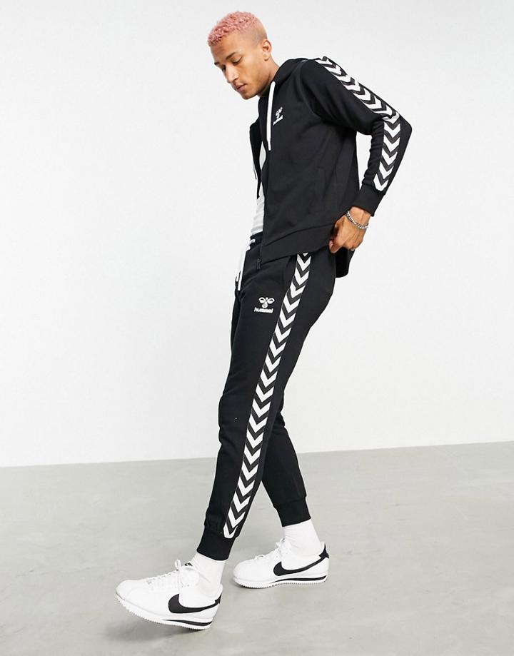 Hummel Classic Chevron Zip Hoodie In Black