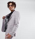 Heart & Dagger Skinny Suit Jacket In Check - Pink
