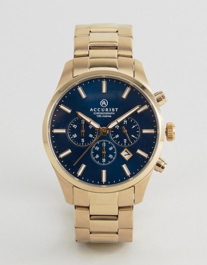 Accurist Chronograph Bracelet Watch In Gold - Gold