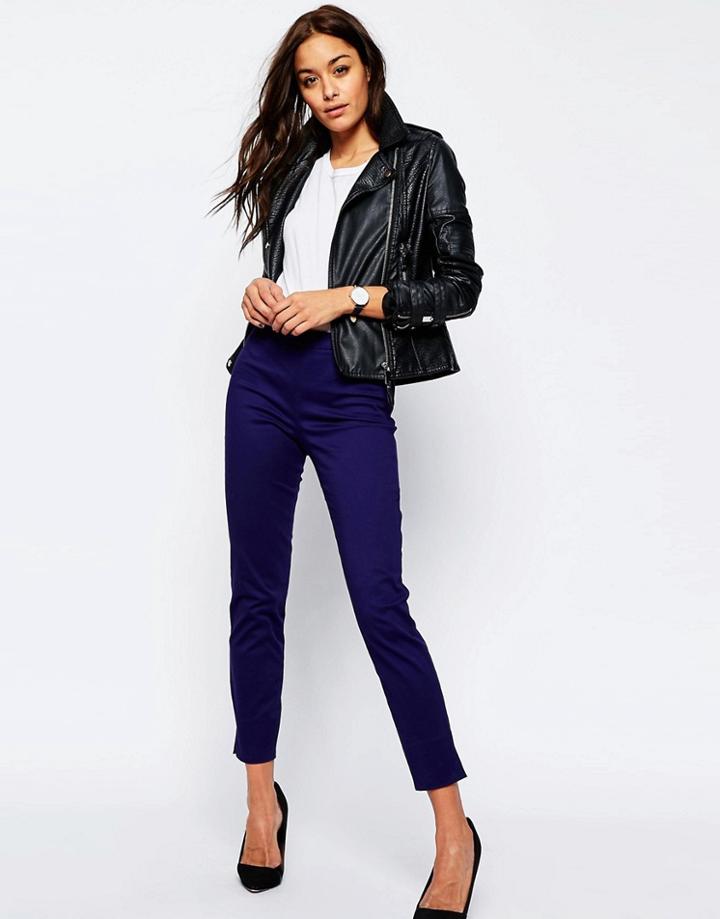 Asos Skinny Casual Cigarette Pants - Navy