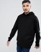 Process Black Knitted Fine Guage Hoodie - Black