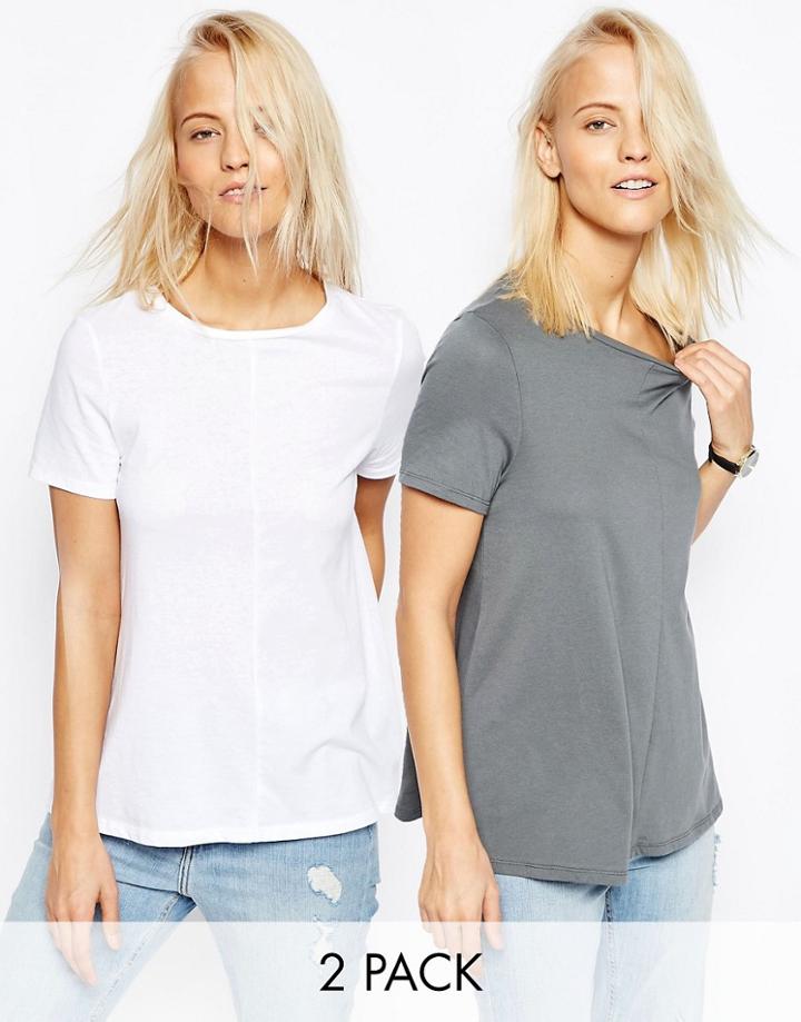 Asos Swing T-shirt 2 Pack - White