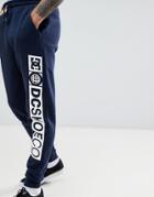 Dc Shoes Joggers With Side Detail Logo In Navy - Navy