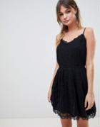 Abercrombie & Fitch Mesh Dress With Strap Detail - Black