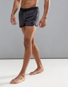 Adidas Swimming Shorts In Black With Tonal Branding In Black Cd8468 - Black