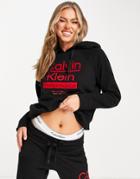 Calvin Klein Performance Logo Hoodie In Black - Part Of A Set