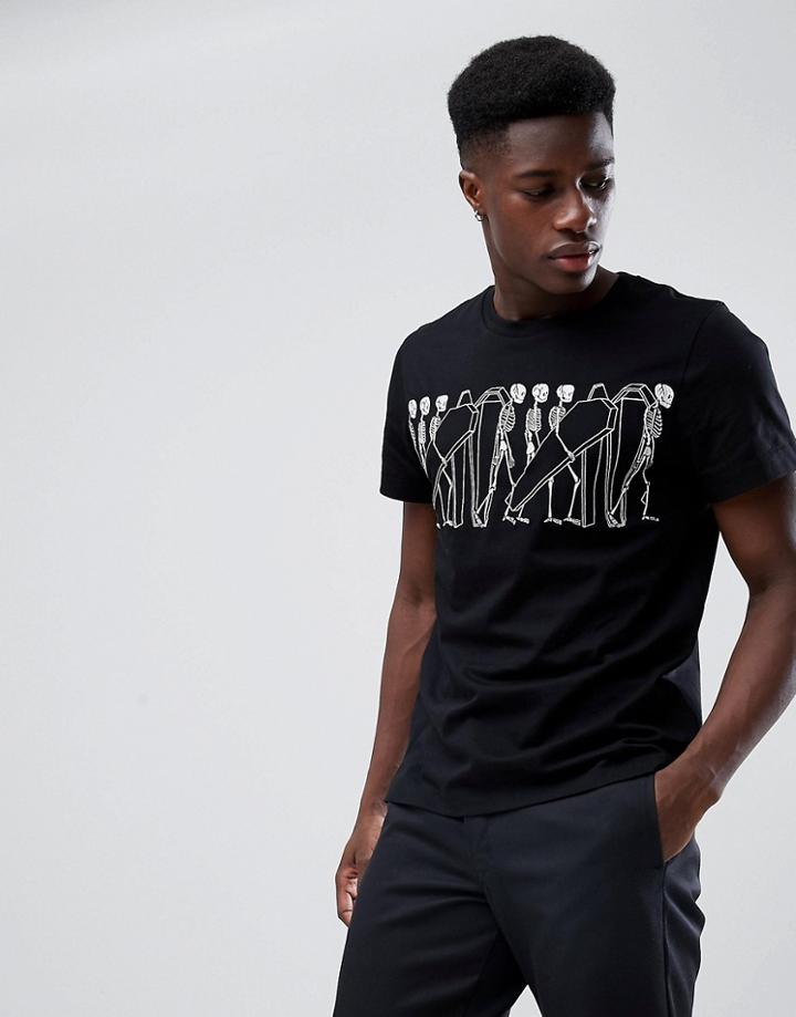 Weekday Pictor Cascet T-shirt - Black