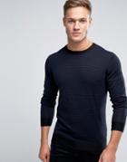 Jack & Jones Premium Sweater In Stripe - Navy