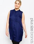 Carmakoma Woven Double Layer Tunic - Navy