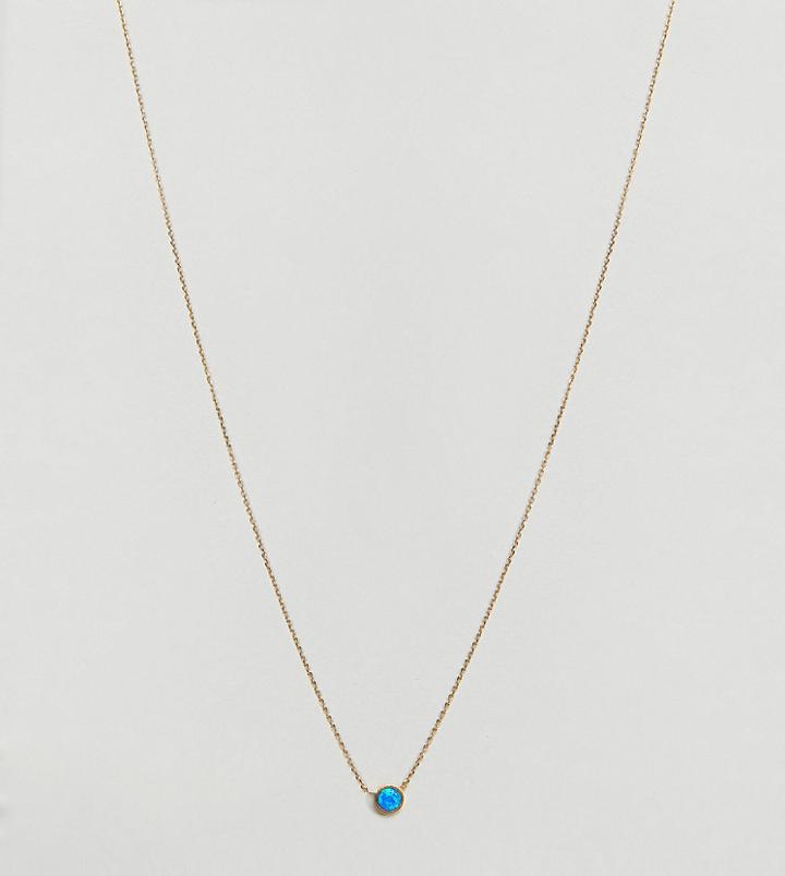 Orelia Gold Plated Opal Stone Ditsy Necklace - Gold