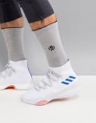 Adidas Basketball Crazy Explosive 2017 Primeknit Sneakers In White Cq0611 - White
