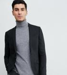 Heart & Dagger Slim Linen Blazer - Black