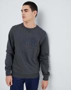 The North Face Drew Peak Crew Neck Sweat In Gray - Black