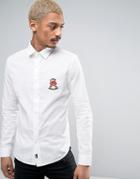 Love Moschino Embroidered Chest Character Logo Shirt - White