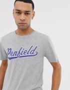 Penfield Mendona Chest Logo Crew Neck T-shirt In Gray Marl - Gray