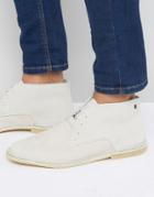 Jack & Jones Damon Desert Boots In Leather - Cream