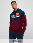 Ellesse Chevron Hoodie With Large Logo - Red