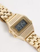 Asos Design Digital Bracelet Watch In Gold