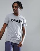 Oakley 50-mark Ii Slim T-shirt Large Front Logo In Gray Marl - Gray