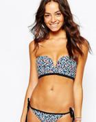 New Look Ditsy Floral Bikini Top - Multi