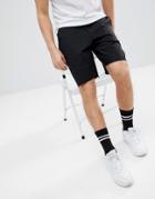 Religion Skater Shorts In Black With Raw Edge - Black