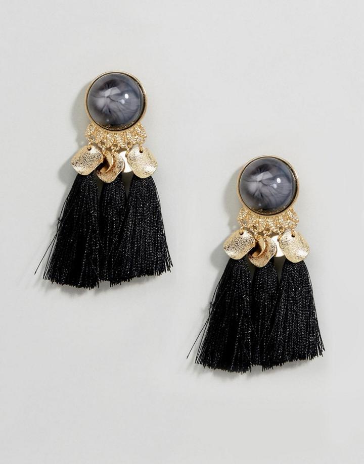 Asos Triple Tassel Earrings - Gold