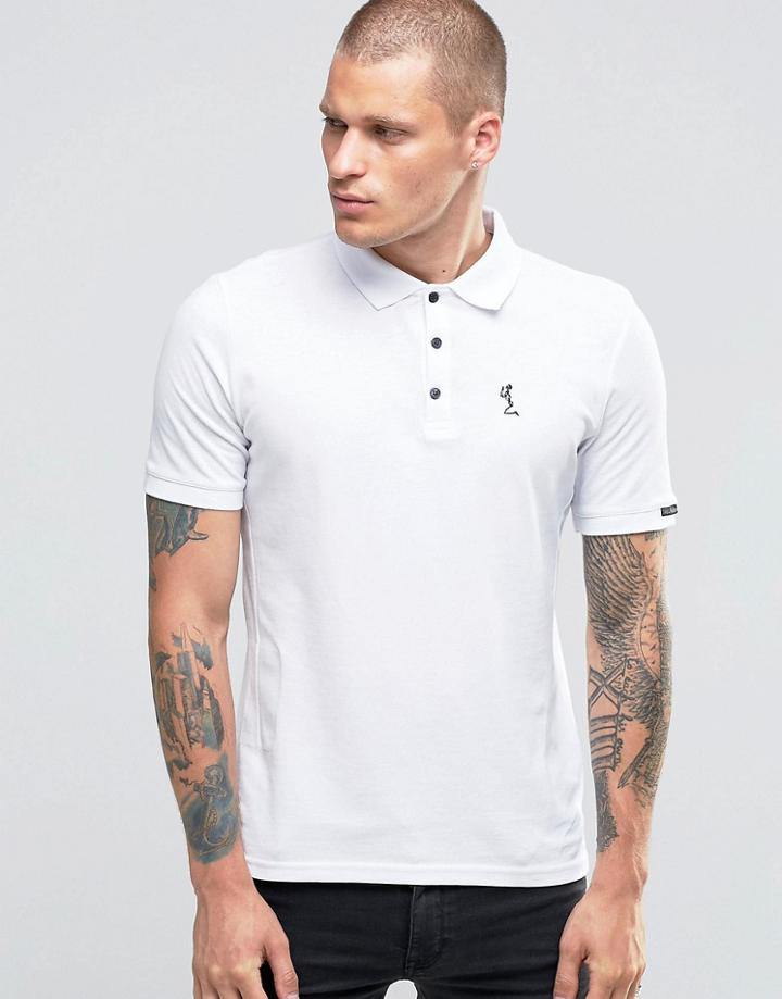 Religion Short Sleeve Pique Polo - White