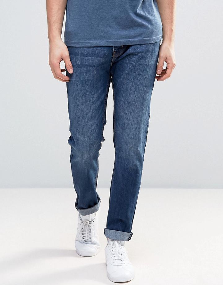 Threadbare Straight Fit Light Wash Jeans - Blue