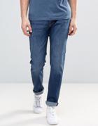 Threadbare Straight Fit Light Wash Jeans - Blue