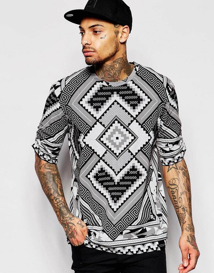 Criminal Damage Tapestry T-shirt - Black