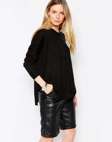 D.ra Oversized Sweater With Cut Out Detail - Black