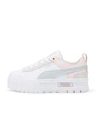 Puma Mayze Chunky Sneakers In White And Pink