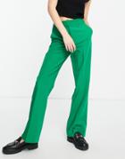 Y.a.s Tailored Dad Pants In Bright Green - Part Of A Set