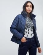 Oasis Padded Jacket In Navy - Navy