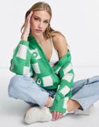 Asos Design Patchwork Floral Cardi-multi