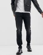 Asos Design 12.5oz Skinny Jeans In Vintage Washed Black - Black
