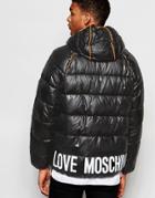 Love Moschino Padded Jacket Piping Detail - Black